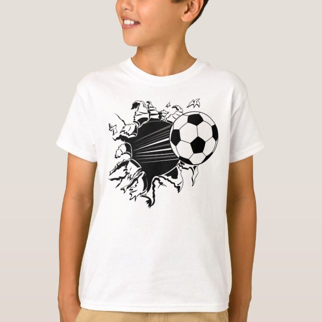 Camiseta La pelota de fútbol se estalla (Anverso)