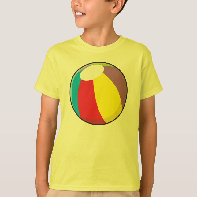 Camiseta La pelota de playa plástica inflable de encargo (Anverso)