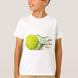 Camiseta La pelota de tenis flamea el US Open artístico