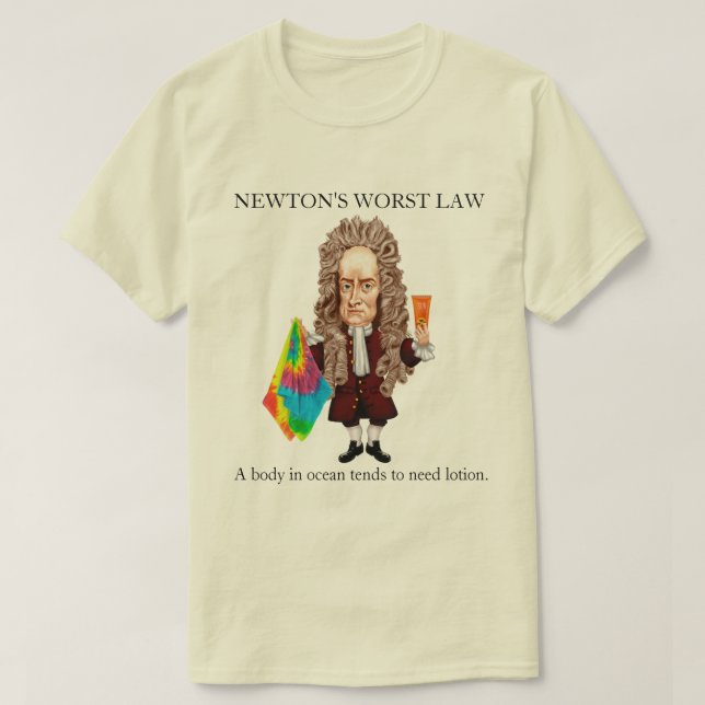 Camiseta La peor ley de Newton (Diseño del anverso)
