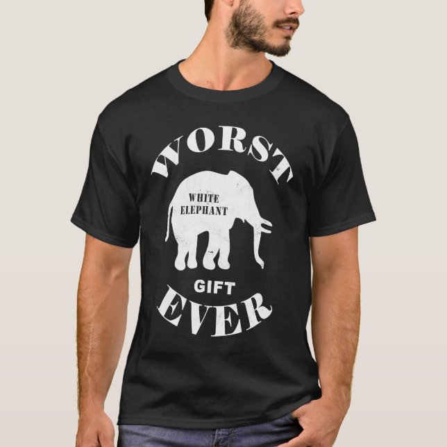 Camiseta La peor parte del elefante blanco literal (Anverso)