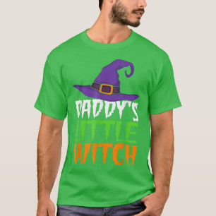 Camiseta La pequeña bruja divertida de papá para las mujere