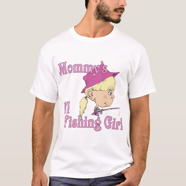 Camiseta La pequeña Chica pesquera de mamá (Anverso)