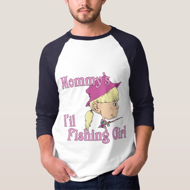 Camiseta La pequeña Chica pesquera de mamá (Anverso)