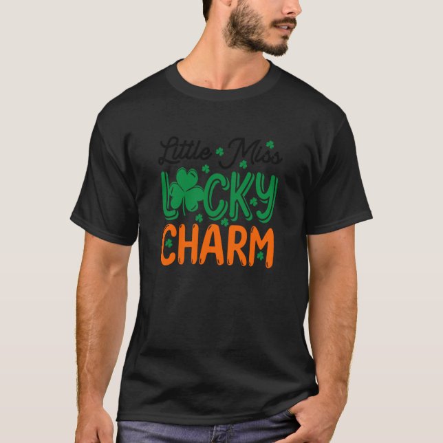 Camiseta La pequeña Miss Lucky Charm C Shamrock (Anverso)