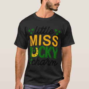 Camiseta La pequeña Miss Lucky Charm Clover Shamrock 1
