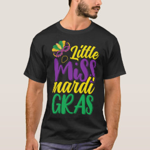 Camiseta La pequeña Miss Mardi Gras 2023 Máscara De Cutas