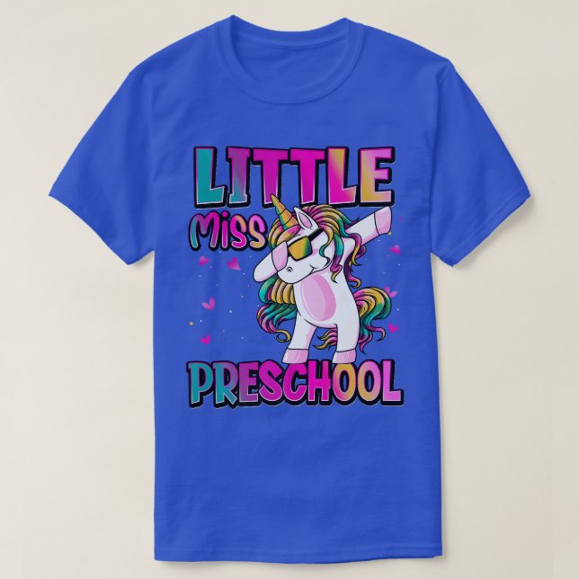 Camiseta La pequeña Miss Preescolar De Nuevo Al Prescho De  (Diseño del anverso)