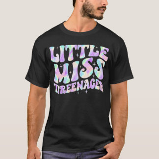 Camiseta La Pequeña Miss Threenager, Chica De Cumpleaños Bo