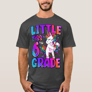 Camiseta La pequeña Miss Unicornio de 6º grado de vuelta a 