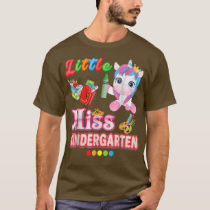 Camiseta La pequeña señorita Kindergarten se volvió con