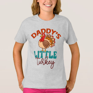 Camiseta La pequeña Turquía de papá cae en Acción de Gracia