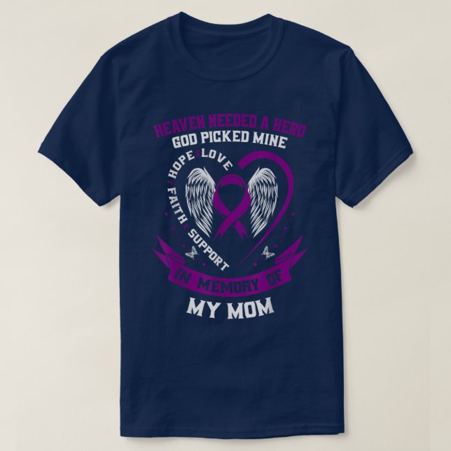 Camiseta La pérdida de la vida de la madre Alzheimers me hi (Diseño del anverso)