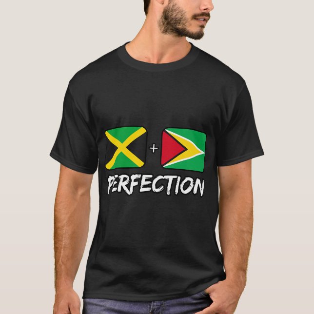 Camiseta La Perfección Jamaiquina Y Guyanesa Mezclan Bander (Anverso)