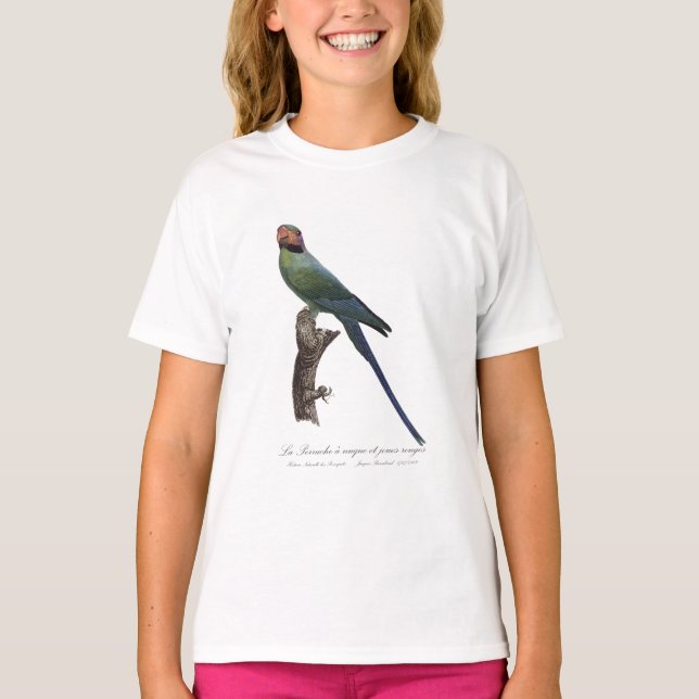 Camiseta La Perruche a nuque et joues rouges (Anverso)