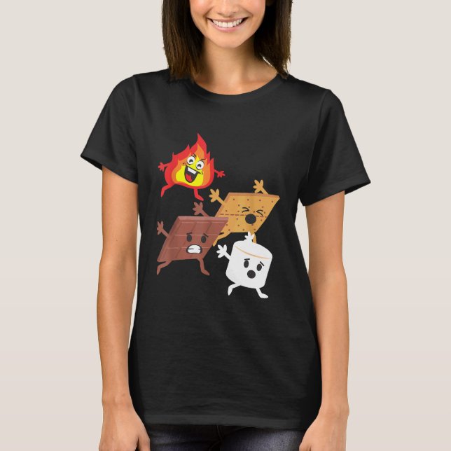 Camiseta La persecución de incendios en camping Smores dive (Anverso)