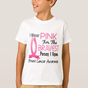Camiseta La persona más valiente conozco al cáncer de pecho