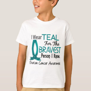Camiseta La persona más valiente conozco al cáncer ovári