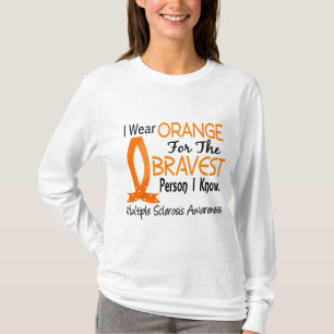 Camiseta La persona más valiente sé esclerosis múltiple