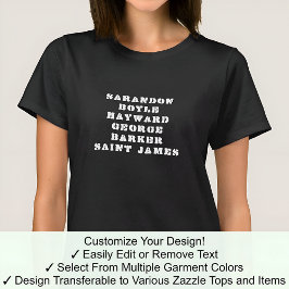 Camiseta La Personalizado Susan Tee Personaliza Cualquier N