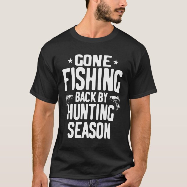 Camiseta La pesca abandonada en temporada de caza - Regalo  (Anverso)