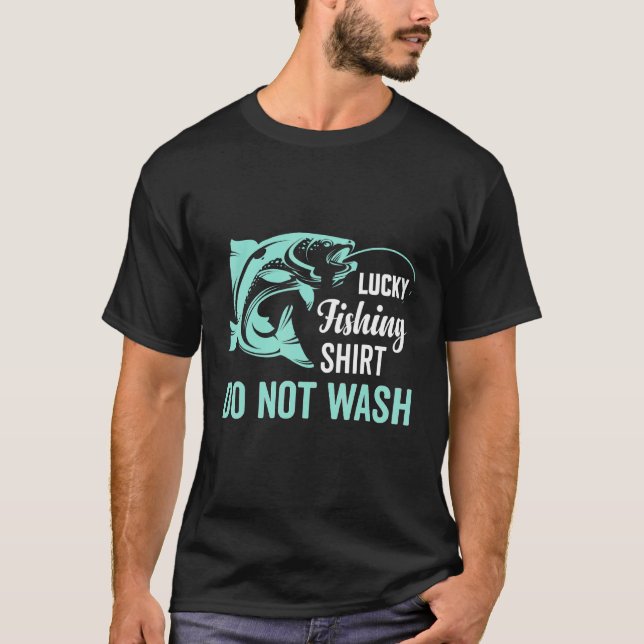 Camiseta La Pesca Afortunada No Lava El Amortiguamiento Inf (Anverso)