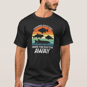 Camiseta La pesca cada día - La carpa perca trucha y lucio
