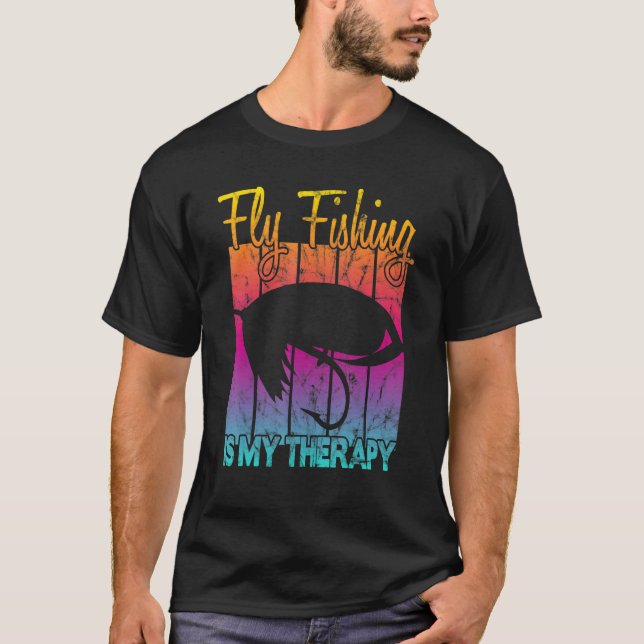 Camiseta La pesca con mosca es mi terapia (Anverso)