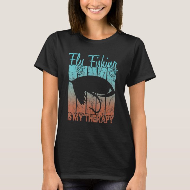 Camiseta La pesca con mosca es mi terapia (Anverso)