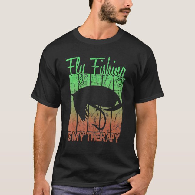 Camiseta La pesca con mosca es mi terapia (Anverso)