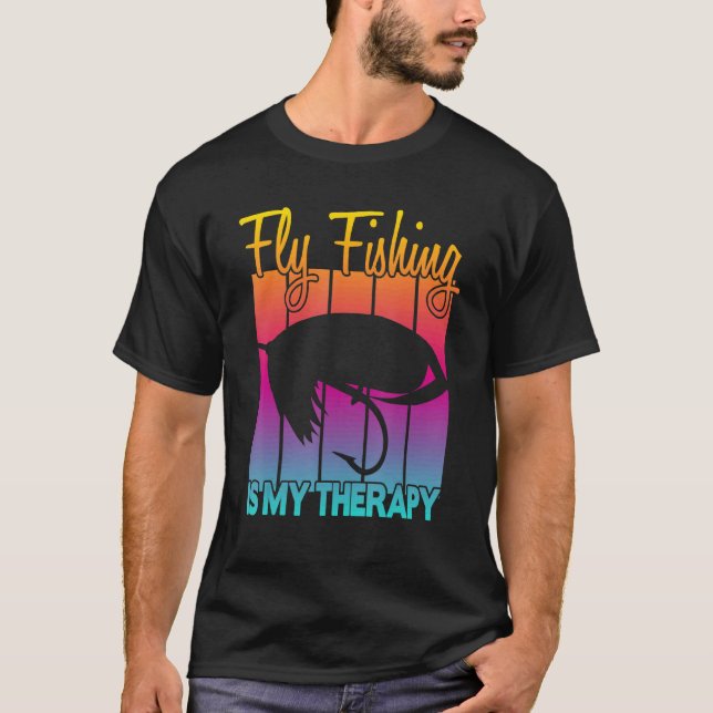 Camiseta La pesca con mosca es mi terapia 1 (Anverso)