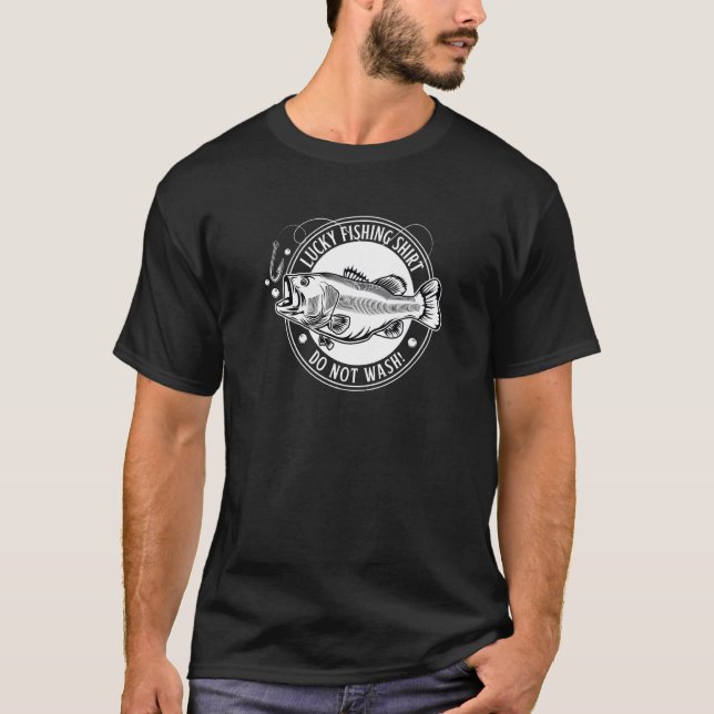 Camiseta La pesca con suerte no lava (Anverso)