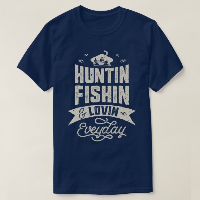 Camiseta La pesca de la caza de peces y el amor cotidiano (Diseño del anverso)