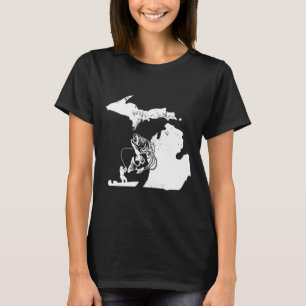 Camiseta La pesca de Michigan ama a los peces del río Lake