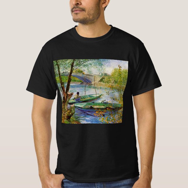 Camiseta La pesca de Van Gogh en primavera, Pont de Clichy (Anverso)
