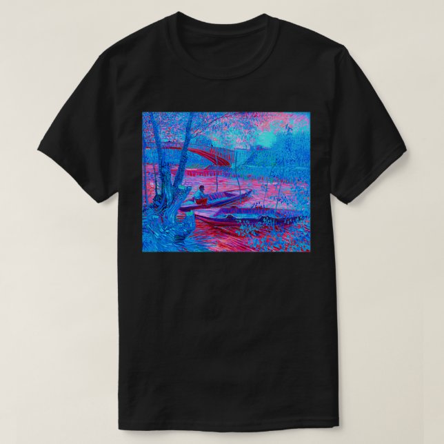 Camiseta La pesca de Van Gogh en primavera Remi, un famoso  (Diseño del anverso)
