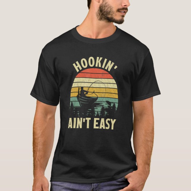 Camiseta La pesca del barco "no es fácil" (Anverso)