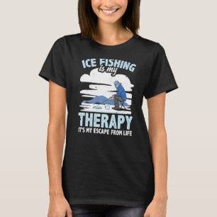 Camiseta La pesca del hielo es mi terapia para escapar de l