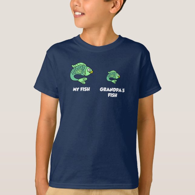 Camiseta La pesca divertida de mi abuelo pez (Anverso)