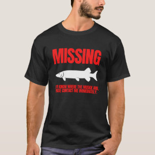 Camiseta La pesca divertida de Muskie que falta