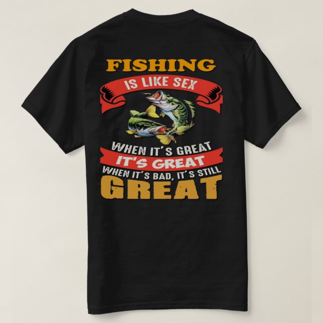 CAMISETA LA PESCA ES GENIAL (Reverso del diseño)