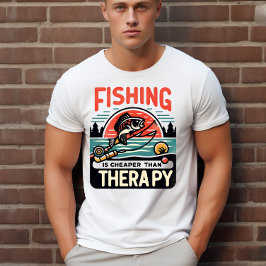 Camiseta La pesca es más barata que la terapia