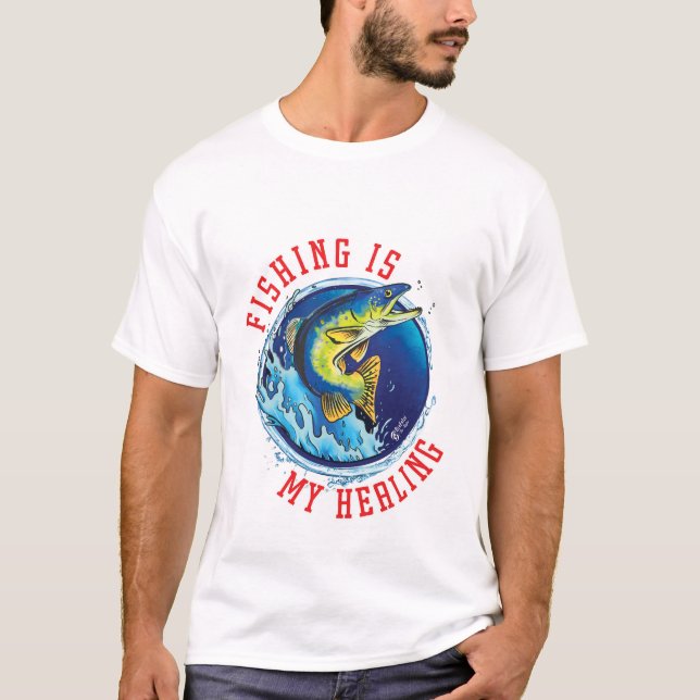 Camiseta La Pesca Es Mi Blanco Sanador (Anverso)