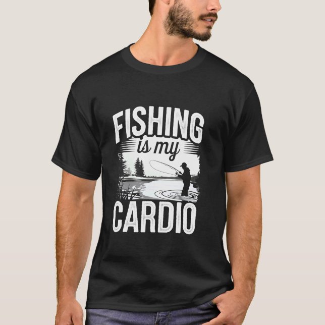 Camiseta La pesca es mi cardio (Anverso)