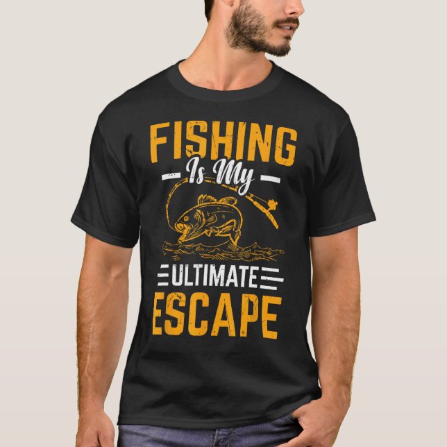 Camiseta La pesca es mi escape definitivo (Anverso)