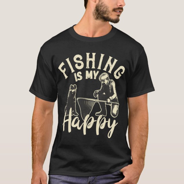 Camiseta La pesca es mi feliz (Anverso)