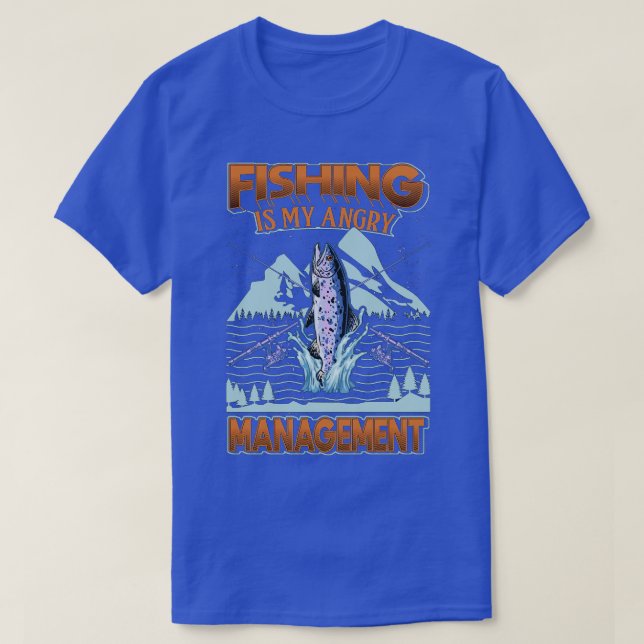 Camiseta La pesca es mi gestión enfadada (Diseño del anverso)