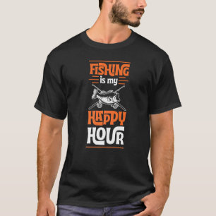 Camiseta La pesca es mi hora feliz Lubina de boca grande