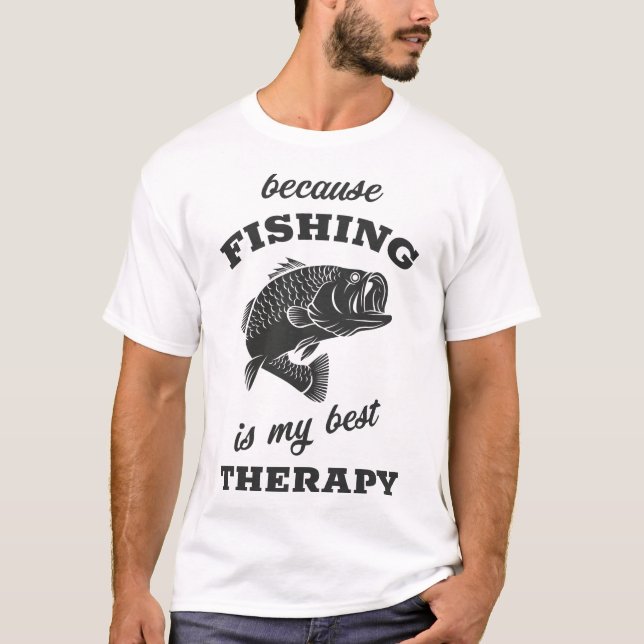 Camiseta La pesca es mi mejor terapia (Anverso)