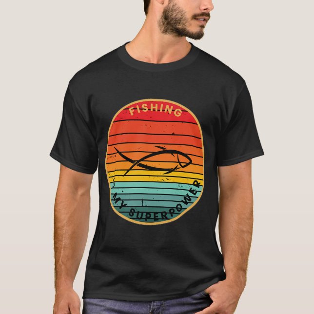 Camiseta La pesca es mi superpoder (Anverso)